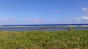 The view from the Asan Beach "War in the Pacific" National Historic Park in Guam.
