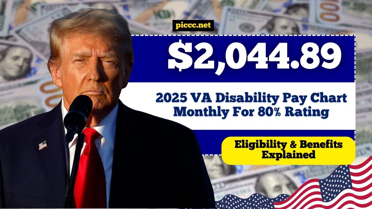 2025 VA Disability Pay Chart $2,044.89 Monthly For 80% Rating – Eligibility & Benefits Explained