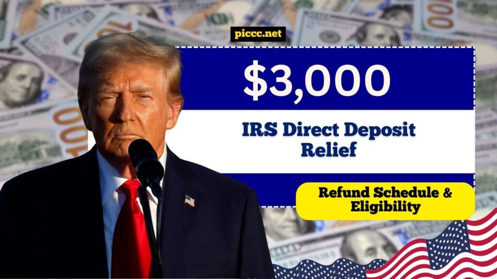 IRS $3,000 Direct Deposit Relief – August 2025 Refund Schedule & Eligibility