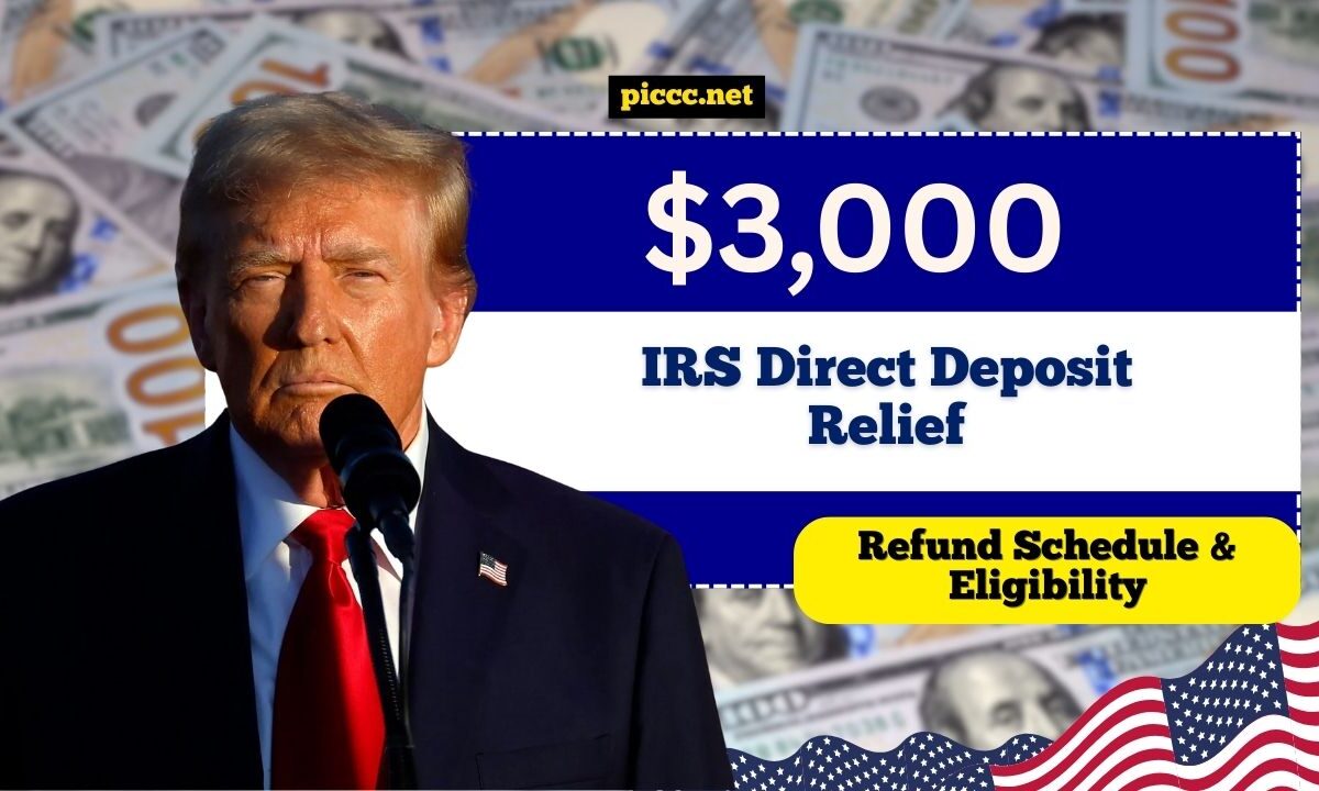 IRS $3,000 Direct Deposit Relief – August 2025 Refund Schedule & Eligibility